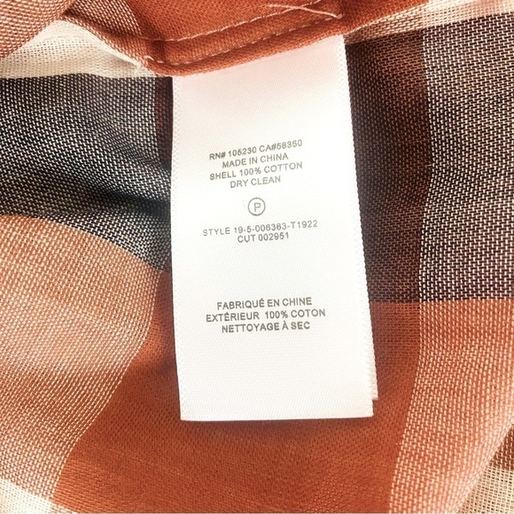 Joie Booker Reverse Plaid Button Up Size XS - Picture 6 of 6